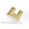 Castello Usa Nile 72" Wall Mounted White Vanity With Black Top And Gold Handles CB-MC-72W-GLD-2053-BL - alternate 2